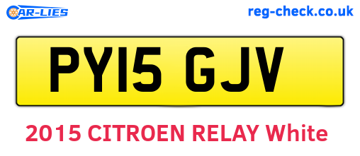 PY15GJV are the vehicle registration plates.