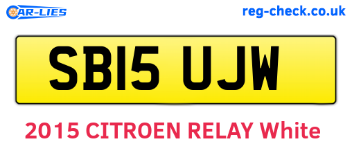 SB15UJW are the vehicle registration plates.