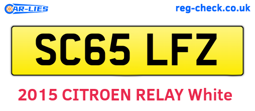 SC65LFZ are the vehicle registration plates.