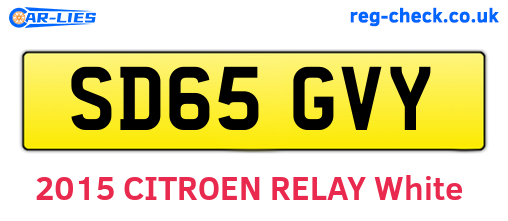 SD65GVY are the vehicle registration plates.