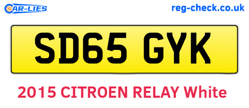 SD65GYK are the vehicle registration plates.