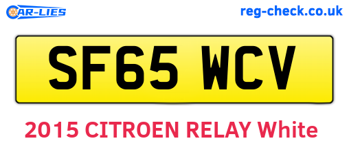 SF65WCV are the vehicle registration plates.