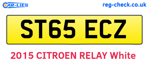 ST65ECZ are the vehicle registration plates.
