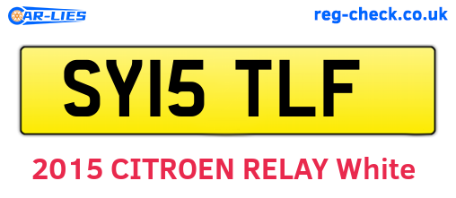 SY15TLF are the vehicle registration plates.