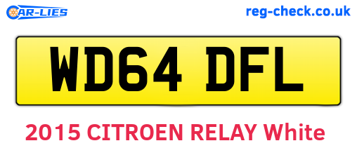 WD64DFL are the vehicle registration plates.