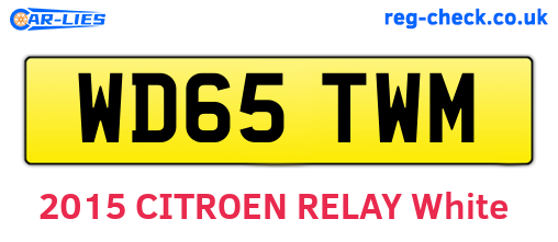 WD65TWM are the vehicle registration plates.