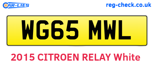WG65MWL are the vehicle registration plates.