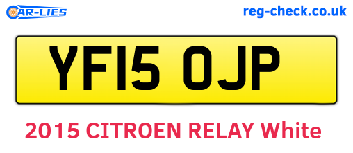 YF15OJP are the vehicle registration plates.