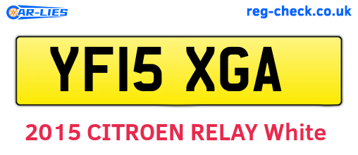 YF15XGA are the vehicle registration plates.
