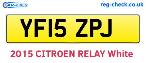 YF15ZPJ are the vehicle registration plates.