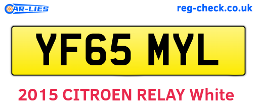 YF65MYL are the vehicle registration plates.