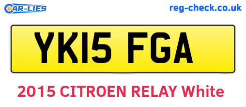 YK15FGA are the vehicle registration plates.