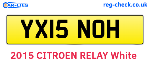 YX15NOH are the vehicle registration plates.