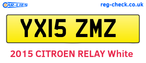 YX15ZMZ are the vehicle registration plates.
