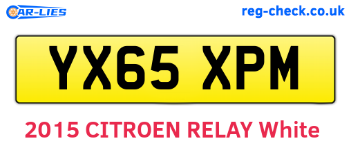 YX65XPM are the vehicle registration plates.