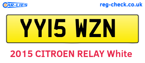YY15WZN are the vehicle registration plates.