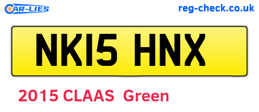 NK15HNX are the vehicle registration plates.