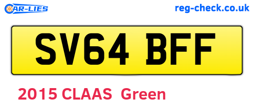 SV64BFF are the vehicle registration plates.
