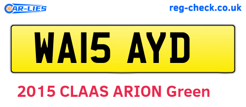 WA15AYD are the vehicle registration plates.