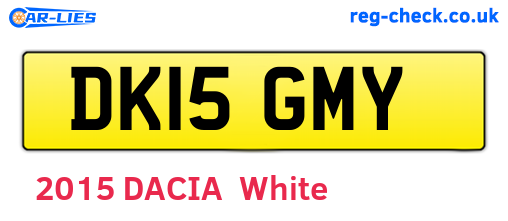 DK15GMY are the vehicle registration plates.