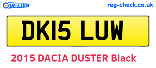 DK15LUW are the vehicle registration plates.