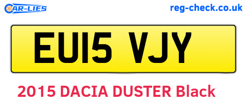 EU15VJY are the vehicle registration plates.