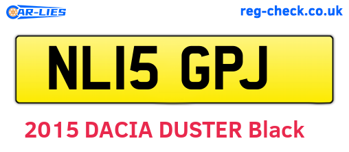 NL15GPJ are the vehicle registration plates.