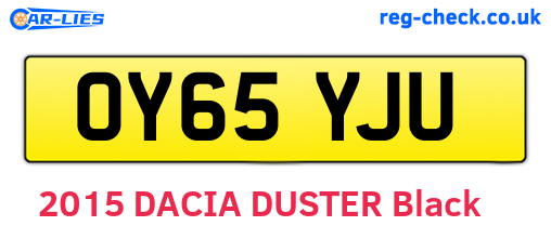 OY65YJU are the vehicle registration plates.