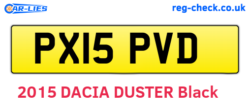 PX15PVD are the vehicle registration plates.