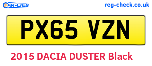 PX65VZN are the vehicle registration plates.