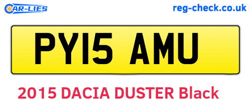 PY15AMU are the vehicle registration plates.