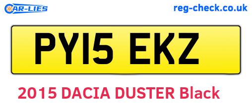 PY15EKZ are the vehicle registration plates.