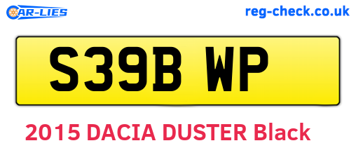 S39BWP are the vehicle registration plates.