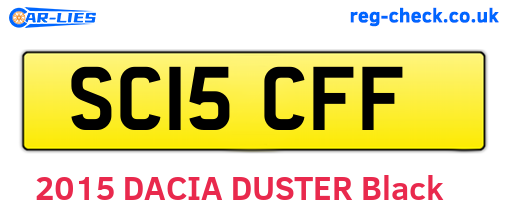 SC15CFF are the vehicle registration plates.
