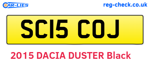 SC15COJ are the vehicle registration plates.