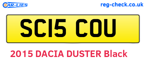 SC15COU are the vehicle registration plates.