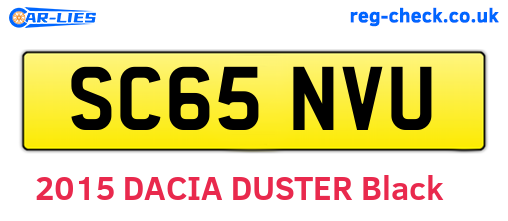 SC65NVU are the vehicle registration plates.