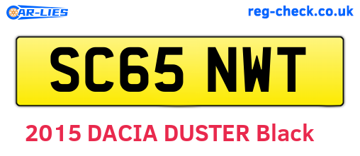 SC65NWT are the vehicle registration plates.