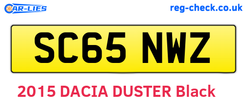 SC65NWZ are the vehicle registration plates.