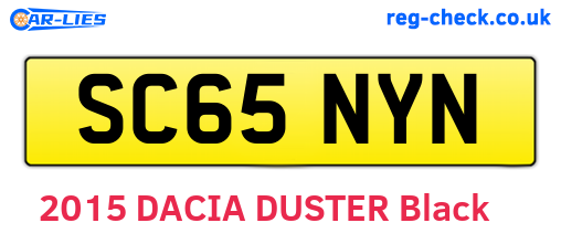 SC65NYN are the vehicle registration plates.