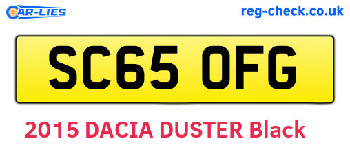 SC65OFG are the vehicle registration plates.