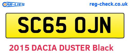 SC65OJN are the vehicle registration plates.