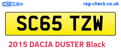 SC65TZW are the vehicle registration plates.