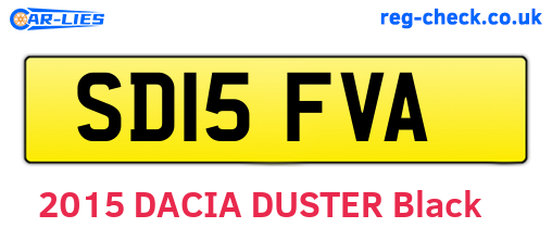 SD15FVA are the vehicle registration plates.