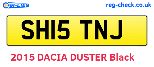 SH15TNJ are the vehicle registration plates.