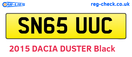 SN65UUC are the vehicle registration plates.