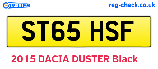 ST65HSF are the vehicle registration plates.
