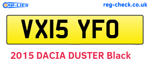 VX15YFO are the vehicle registration plates.