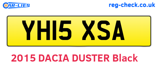 YH15XSA are the vehicle registration plates.