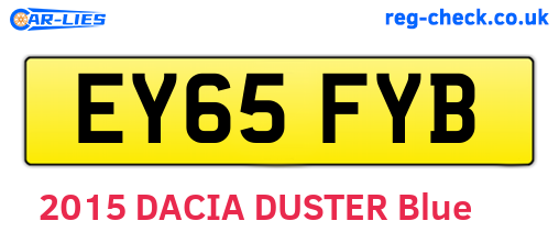 EY65FYB are the vehicle registration plates.